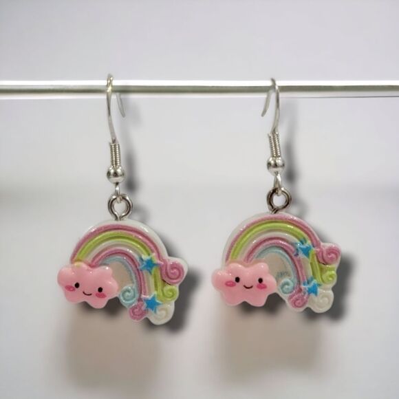 🌈Smiling Rainbow Earrings🌈(2-A010)-Jewelry for Women - Picture 1 of 6